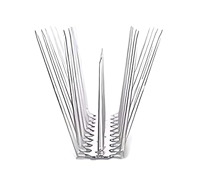 PlastKart Bird Spike (15 Pcs) Pigeon Spike with (Double Sided Tape) Bird Pigeon Control, Bird Spikes for Pigeon & Bird Pest Control, Spikes