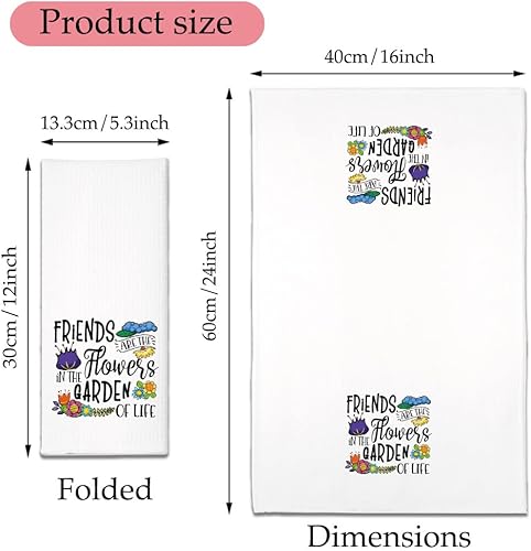 Miniatura 2 de Hafhue Divertida toalla de cocina Friends are the Flowers in The Garden of Life, regalos para mujeres, hermanas, amigas, mamá, tías, esposa, novia,
