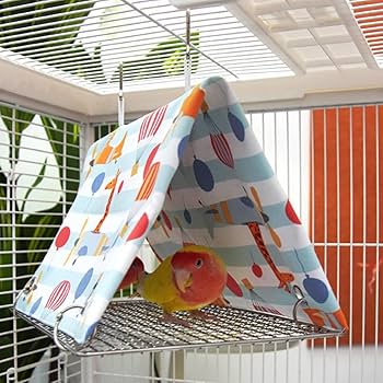 Amazon | IYOIYA バードテント 夏用 中型インコ テント 三角 夏