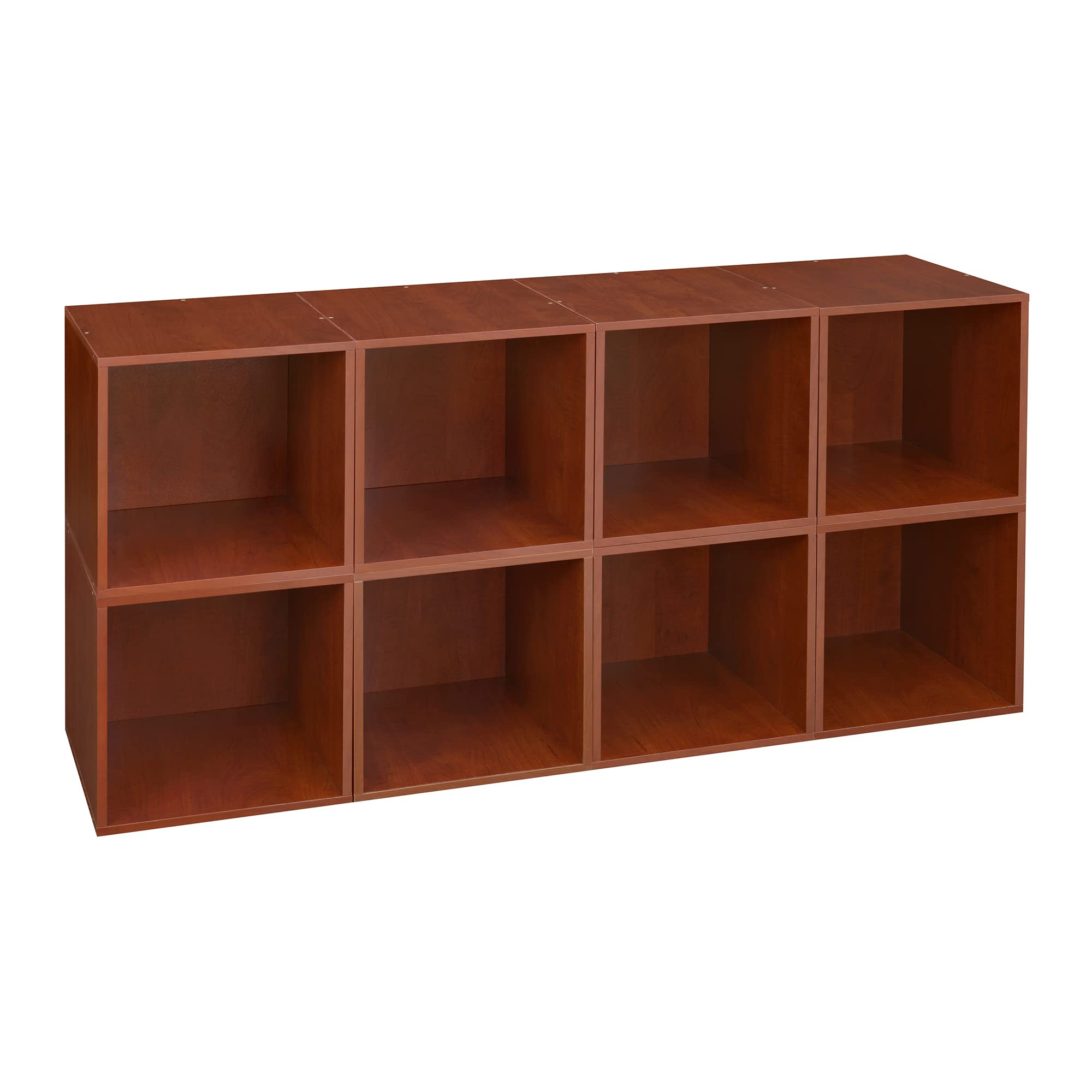 Niche Cubo Storage Organizer Open Bookshelf Set- 8 Cubes- Cherry