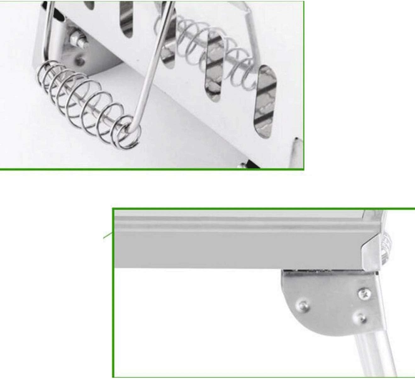 Stainless Steel BBQ Charcoal Grill, Portable Folding Outdoor Barbecue Griddle Cooking Appliance for Camping, Hiking, Picnic