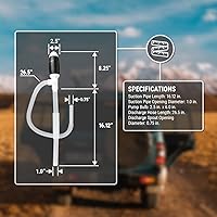 Vista 7 de TERA PUMP - Bomba de transferencia de combustible (Gasolina, Queroseno, Diésel, E85) Hasta 3 GPM Sifón con sistema de entrada flexible, Bomba