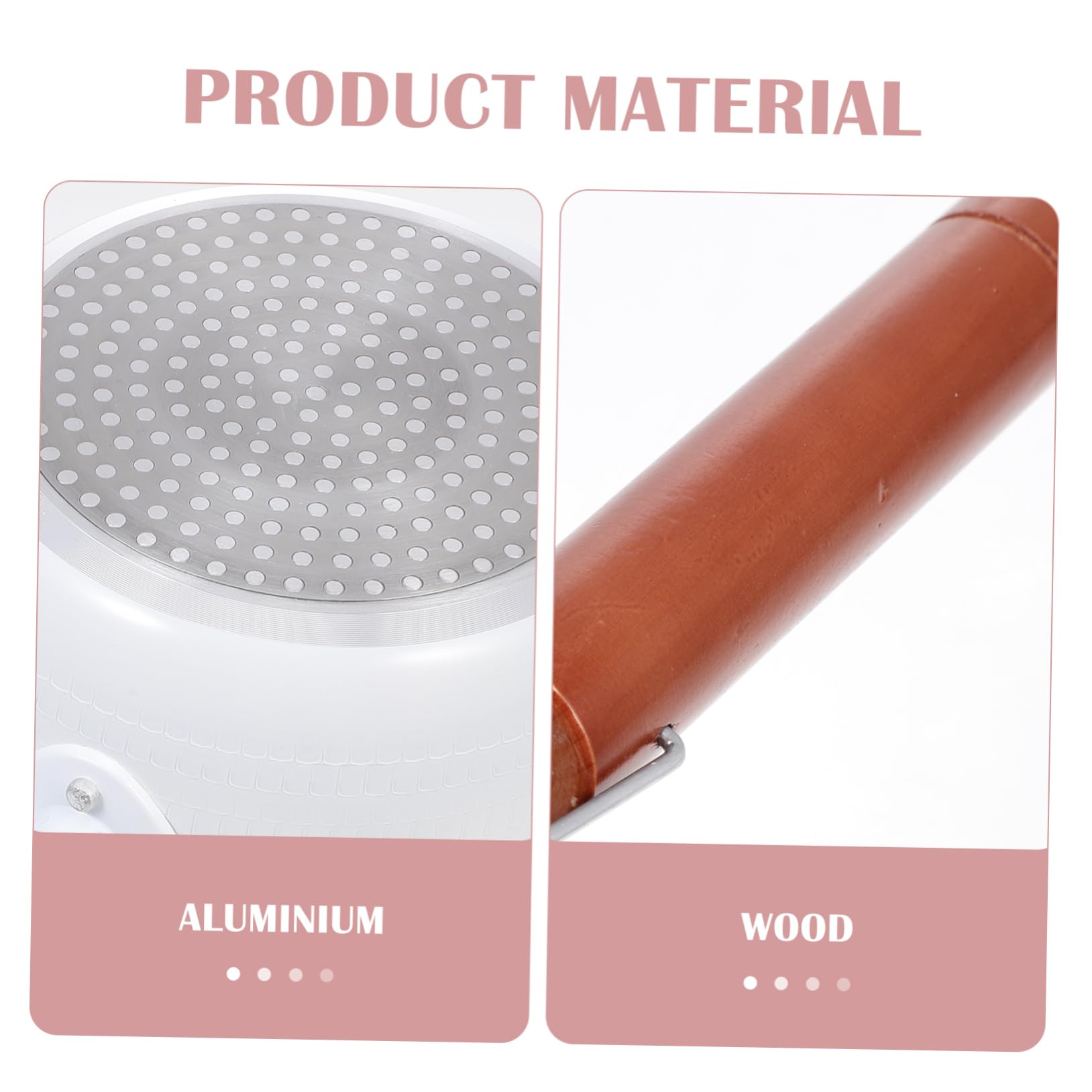 Japanischer Milchtopf aus Aluminium Leichter Babybrei Topf zum Einfachen Reinigen mit Holzgriff zur Zubereitung von Babynahrung und Frühstück