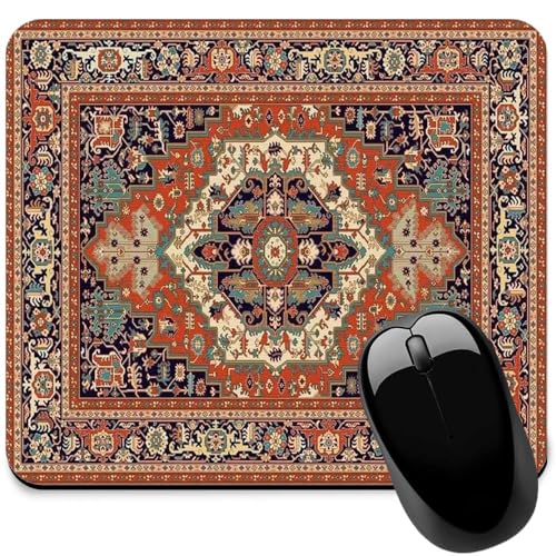 Image of Carpet Pattern Mousepad - Small Non-Slip Rubber Carpet Design Printed Computer Mouse Pad 19x22cm (FMP0221)