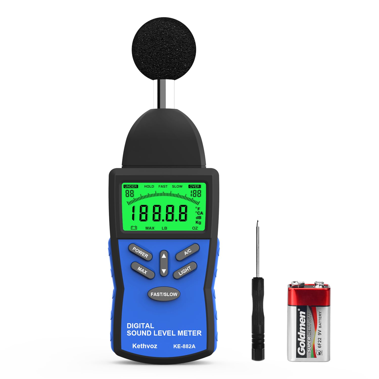Decibel Meter Professional Sound Level Meter, Kethvoz Digital dB