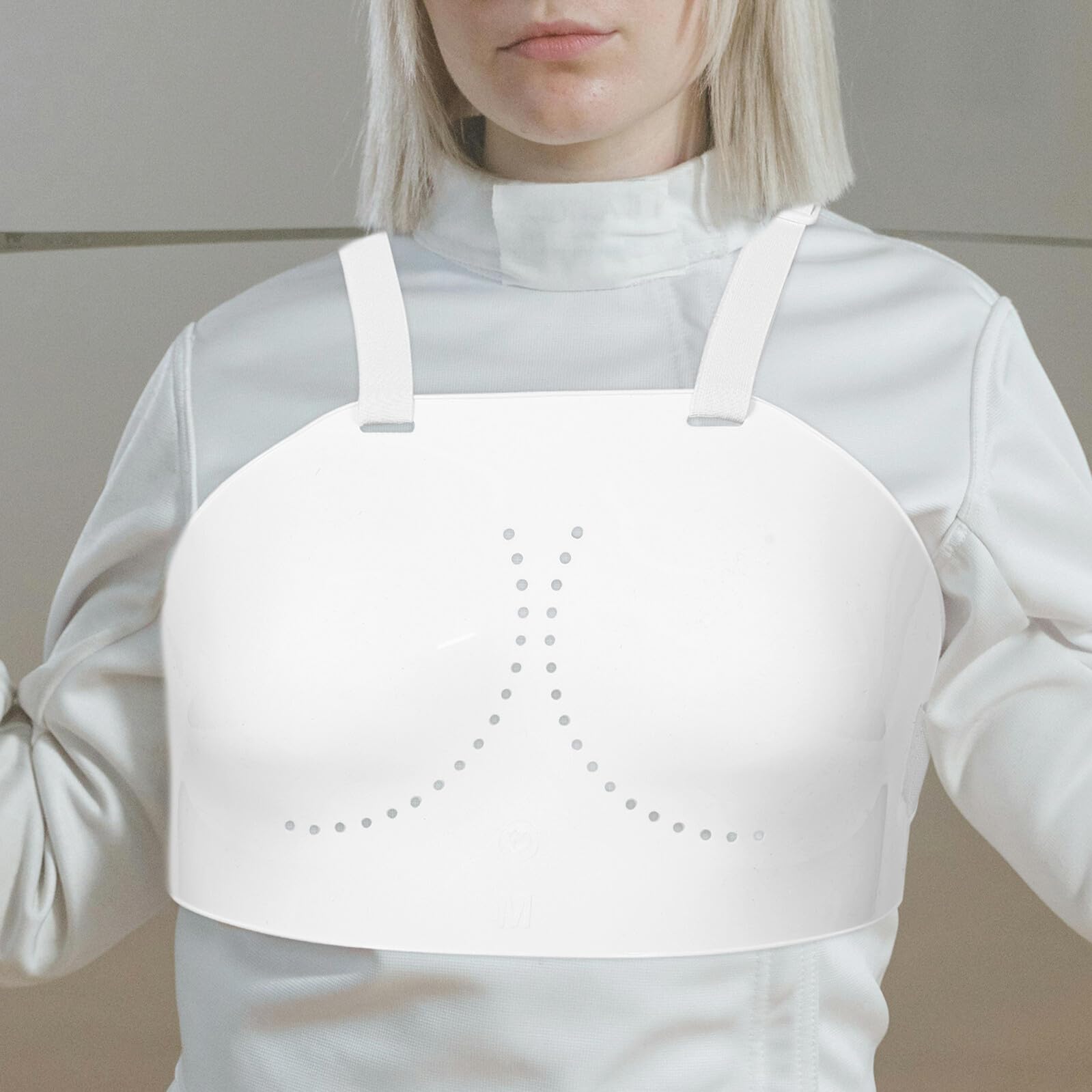 TOYANDONA Weißer PVC Damen Brustschutz für Fechtübungen mit Ergonomischem Design und Umfassendem Schutz für Jugendliche Beim Fechten