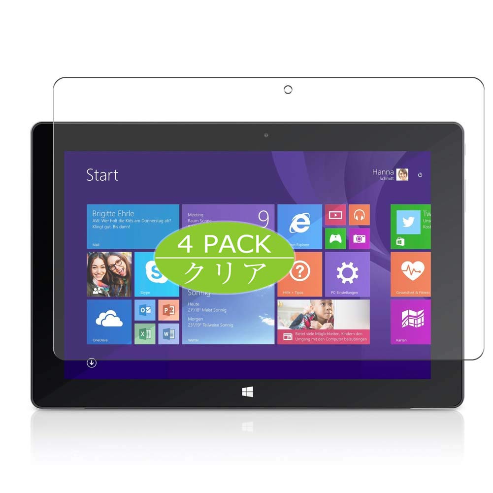 VaxsonPack of 4 Screen Protectors Compatible with TrekStor SurfTab Wintron 10.1 Inch Screen Protector Bubble-Free TPU Film [Not Tempered Glass]