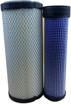 Outer Air Filter 85826955 86982522 Inner Air Filter 86982523 Fits New Holland Loader L180 L185 L190 LS185.B LS190.B C185 C190 LT190.B Case IH 1845C 1840 SR150 SR175B 445CT 420CT