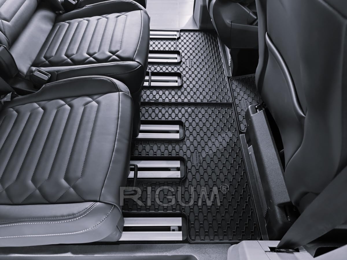 Gummimatten passend für Ford Tourneo Custom NXN ab Bj.2024 | 9-teiliges Automatten-Set für Kofferraum & Fahrgastraum (2 Sitze vorn) - rutschfest, wasserdicht, geruchsneutral