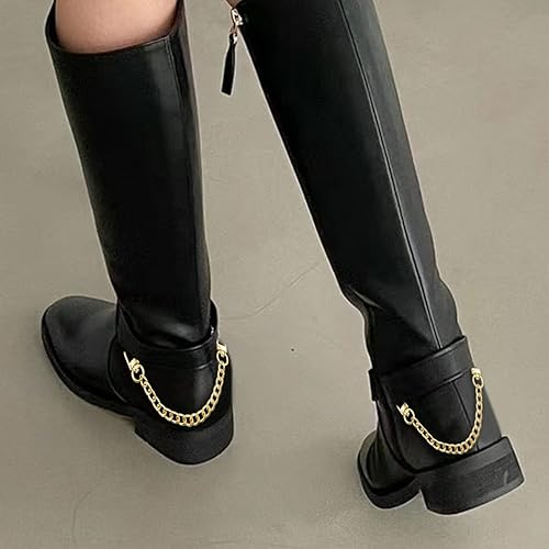 Miniatura 9 de findTop - 4 correas de cadena para bolso y 4 remaches en D, extensor de correa plana de 7.9 pulgadas con tachuelas de bola de latón, remaches,