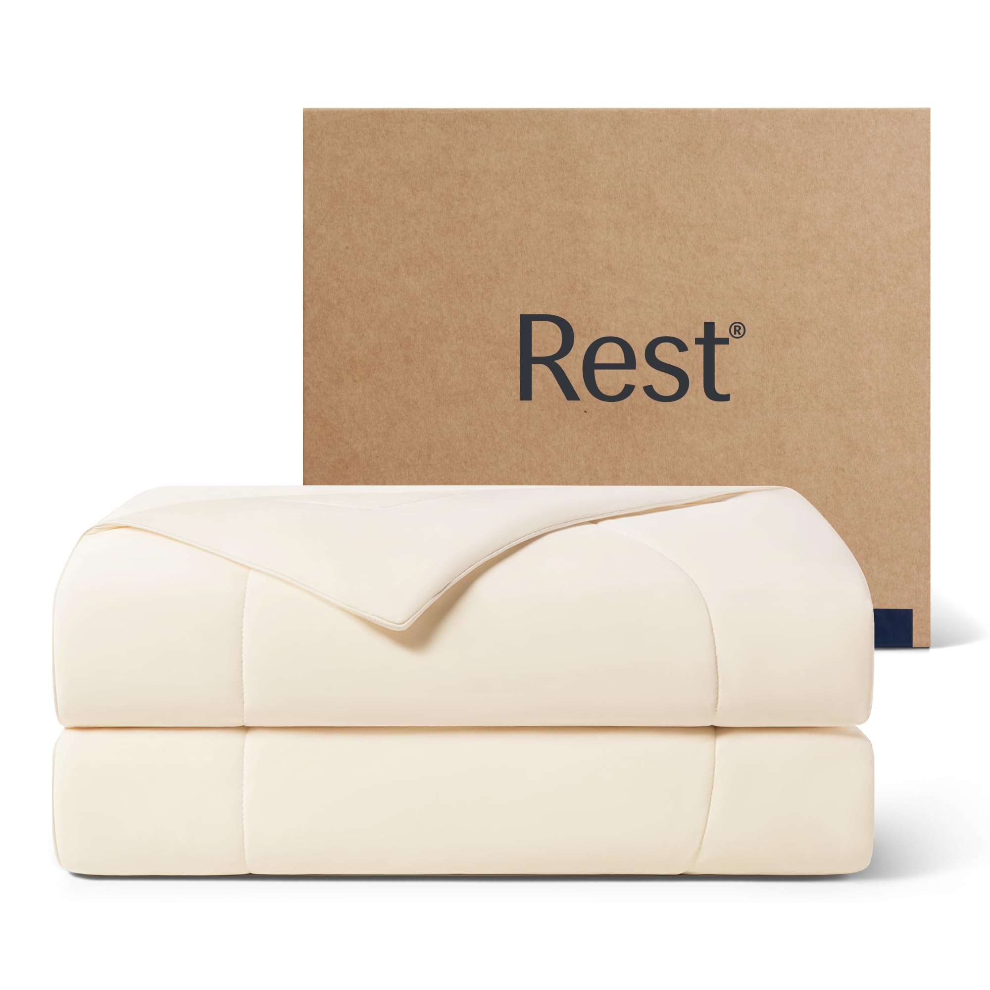 Photo 1 of REST® Evercool® Cooling Comforter, Full/Queen, Blanket for Hot Sleepers, All Season Bedding to Keep Cool for Night Sweats, Breathable Lightweight Blanket, 90"x90" Inches, Snow Ivory