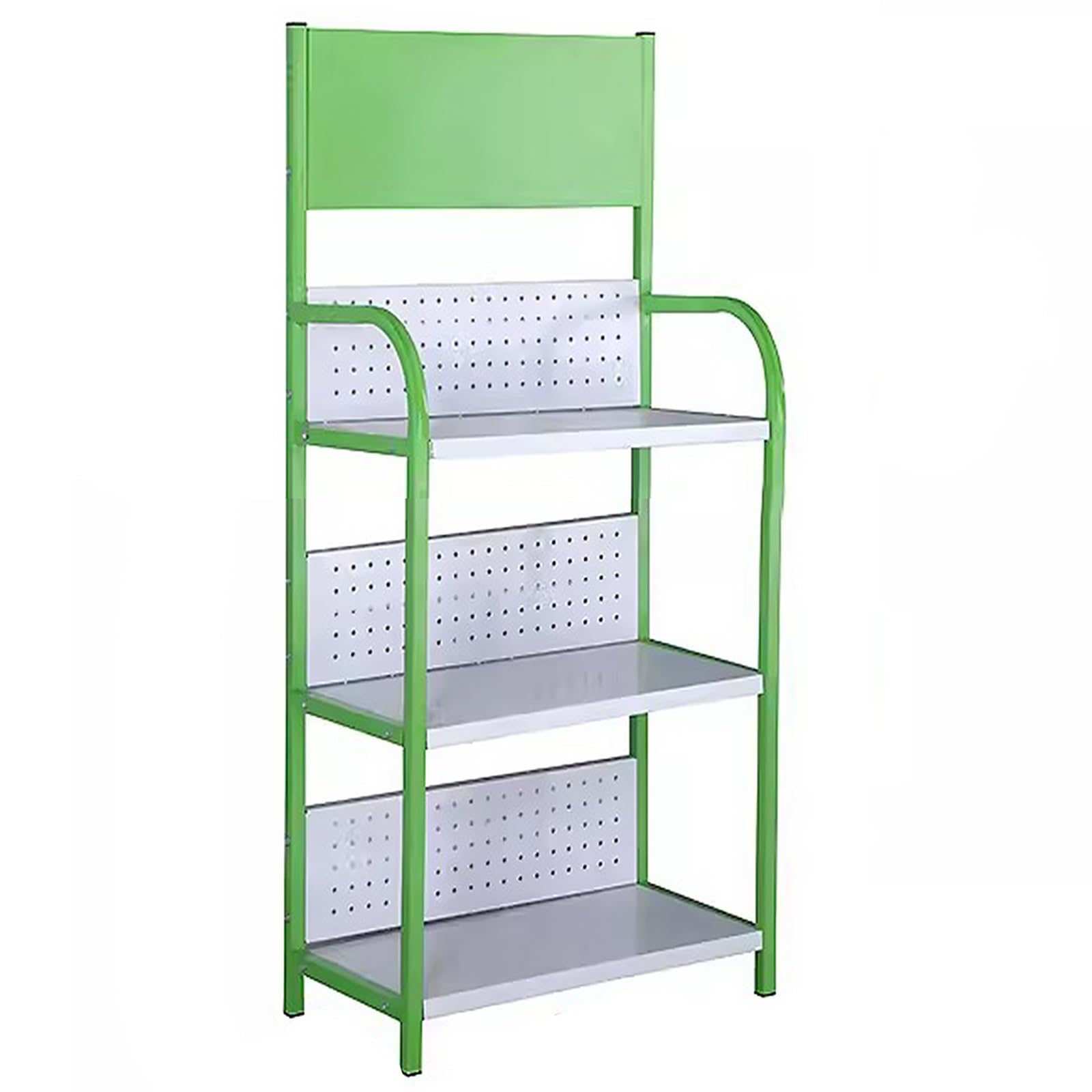 Generico Scaffale espositivo per Snack a 4/5 Livelli per minimarket, Organizer per Patatine e Caramelle, scaffale per dispensa da Cucina con Pannello Posteriore Traforato - Ideale per Bevande e Snack