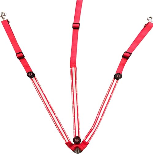 Miniatura 7 de SSZYace Collar de pectoral de caballo LED ajustable, barra de luz LED intermitente de nailon, arnés de seguridad ecuestre con 3 modos de iluminación