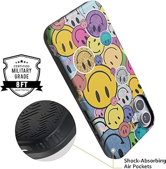 Amazon.com: Casely iPhone 16 Case | All Smiles | Smiley Face