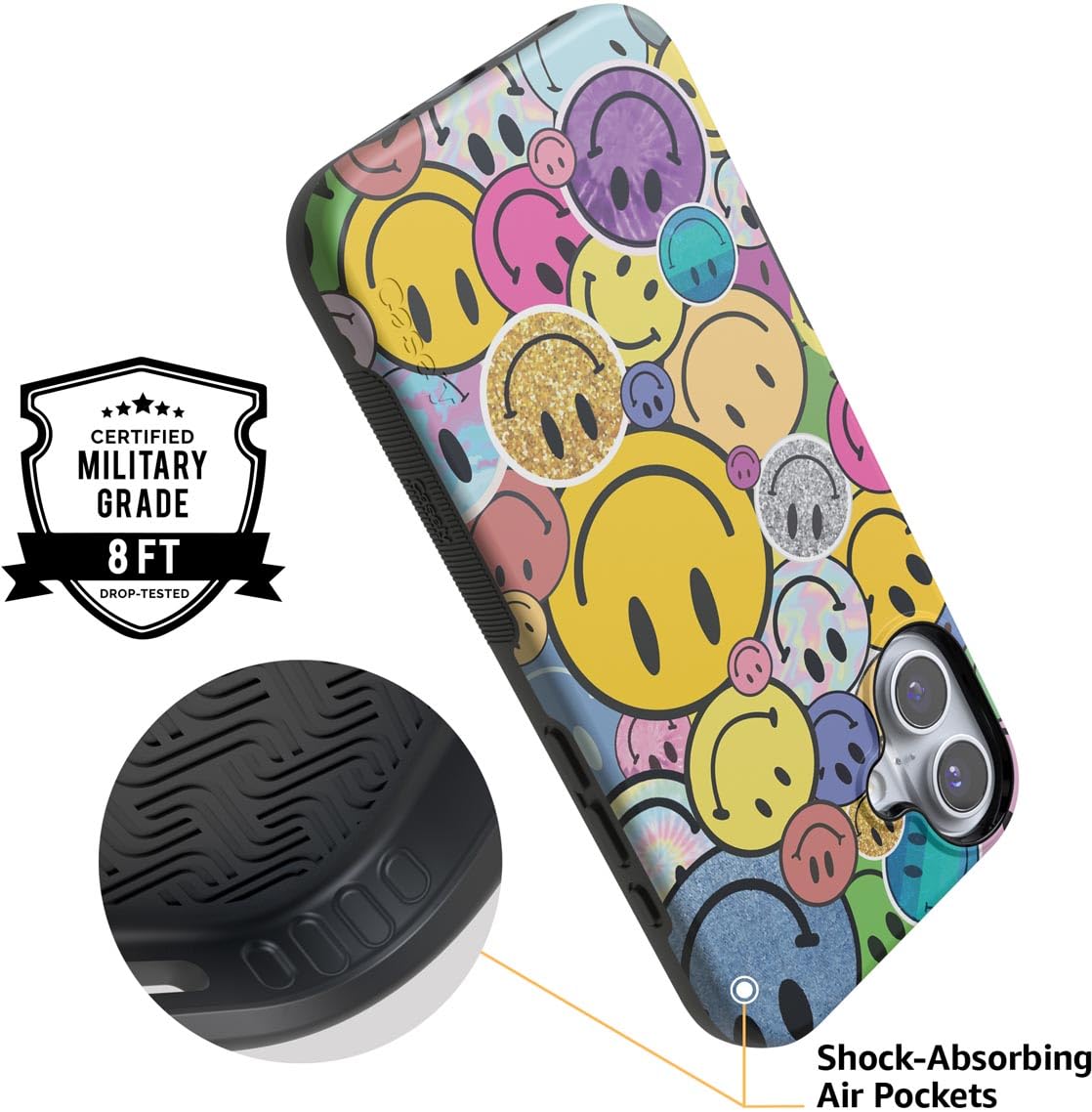 Amazon.com: Casely iPhone 16 Case | All Smiles | Smiley Face