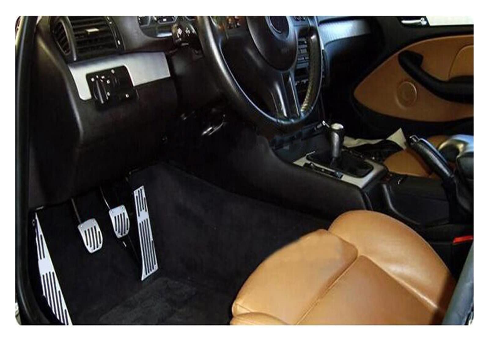 Pedał podnóżka Do BMW X1 E30 E36 E39 E46 E87 E90 E91 E92 E93 M3 Stylizacja samochodu Akcesoria samochodowe Stop aluminium Do MT Pedały Podpórka pedałów samochodowych(Silver 4PCS Manual)