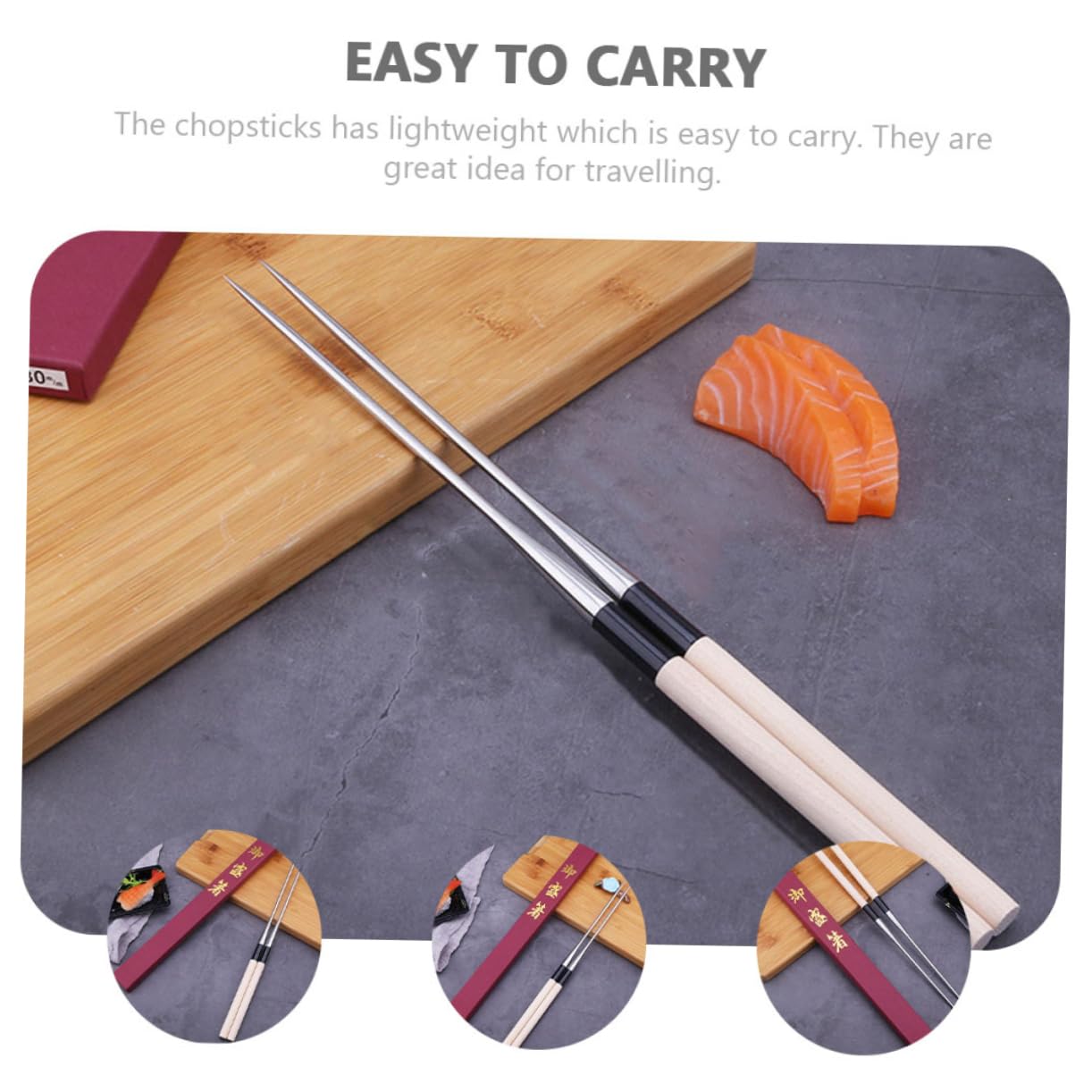 Baguettes Cuisine Japonaises à Pointe Fine en Acier Inoxydable 165 Mm, Légères et Réutilisables, pour Sashimi et Sushi la Maison Restauration,