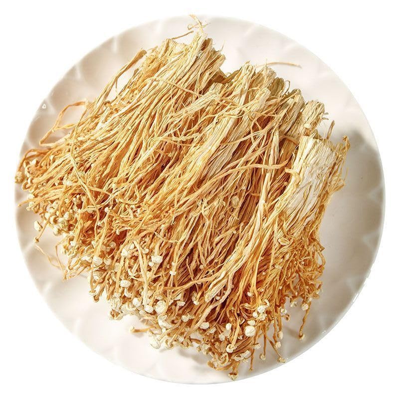 Las Setas Enoki Secas Son Un Alimento Verde Chino Apto Para La Cocina Vegetariana Ensaladas Y Son Verduras Deshidratadas Fáciles De Almacenar (50g)