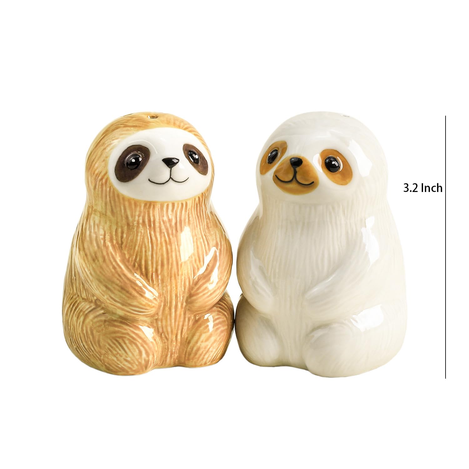 Amazon.com: Bicuzat Ceramic Sloth Shape Salt & Pepper Shakers Set