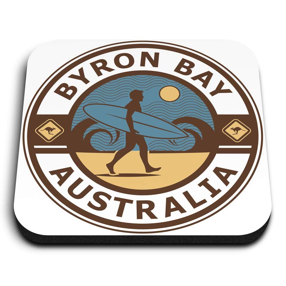 Destination Vinyl Ltd Multicolor 1 X Square Mdf Fridge Magnet - Byron Bay Australia Travel 9245