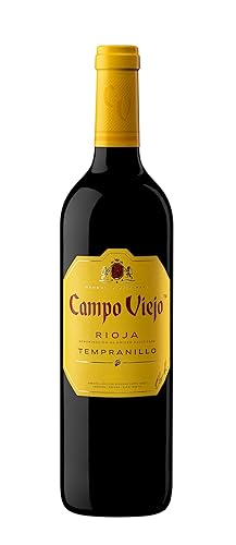 CAMPOVIEJO Tempranillo Rotwein – Spanischer Rotwein mit Fruchtaromen, würzigen Kräuternoten & zarter Vanille-Kokos-Süße – Weinbox-Set | 6 x 0,75 L | 750 ml (6er Pack)