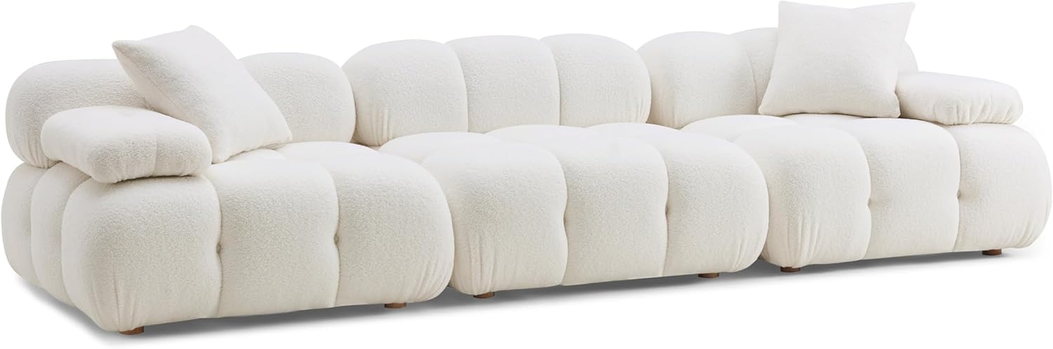 Tov Furniture Calliope Cream Vegan Shearling Modular Sofa