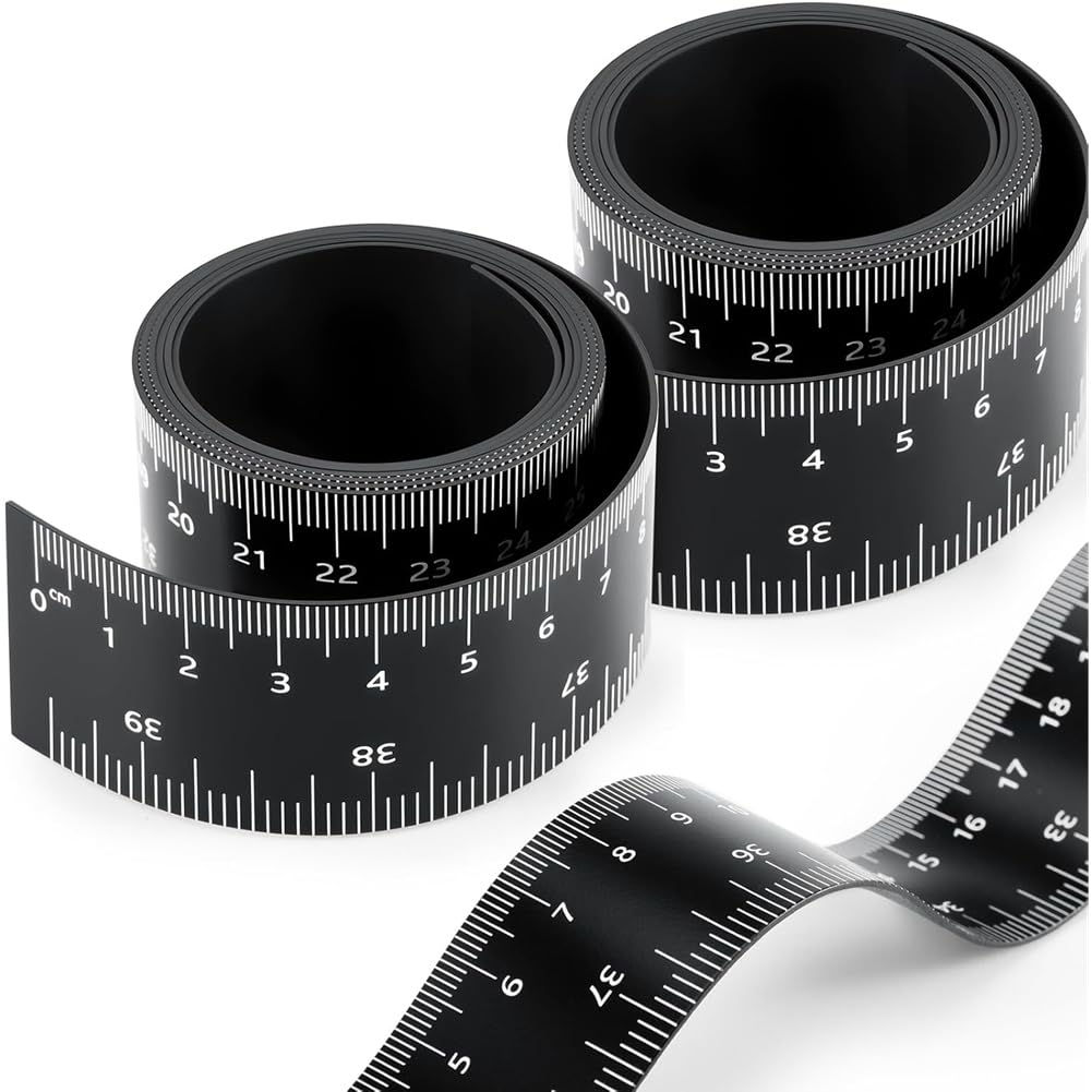 Htuteyy Flexible Magnetic Ruler 100Cm 2Pcs With Inches And Centimeters Measurement Tape Magnets
