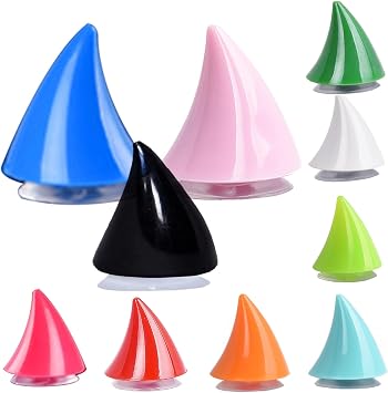 Devil Horn for Helmet Decoration, Helmet Accessory for Motorcycle Helmet, Bike Helmet, Ski Helmet, Plastic Suction Cup Stick on Helmet Decals for Kids & Adults White
