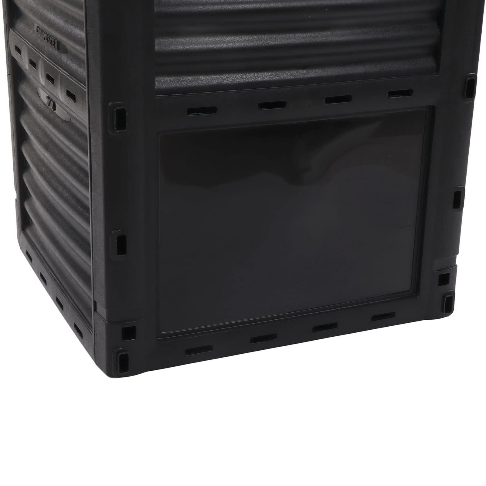 Contenedor de compostaje Compostador 300L Cubierta Superior con bisagras de Gran Capacidad con ventilación para Uso en Exteriores en el jardín de la Cocina Diseño cuboide de