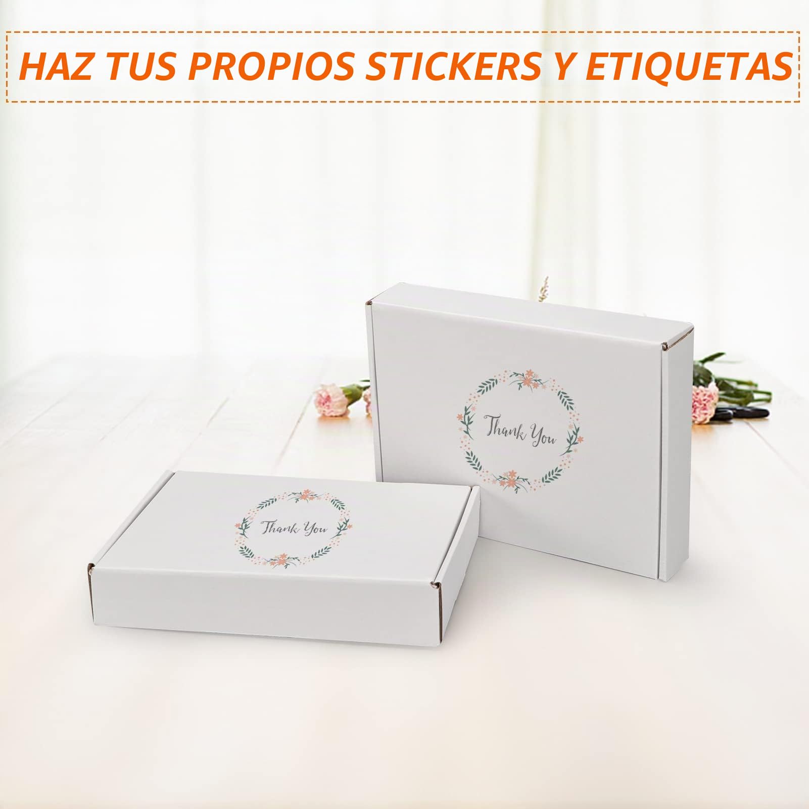 HORLIMER 28 x 20,4 x 5,1cm Cajas de Carton con Tapa para Envios de Paquete, 25 Pack, Cajitas de Papel Kraft para Regalo o Embalaje, Blanco
