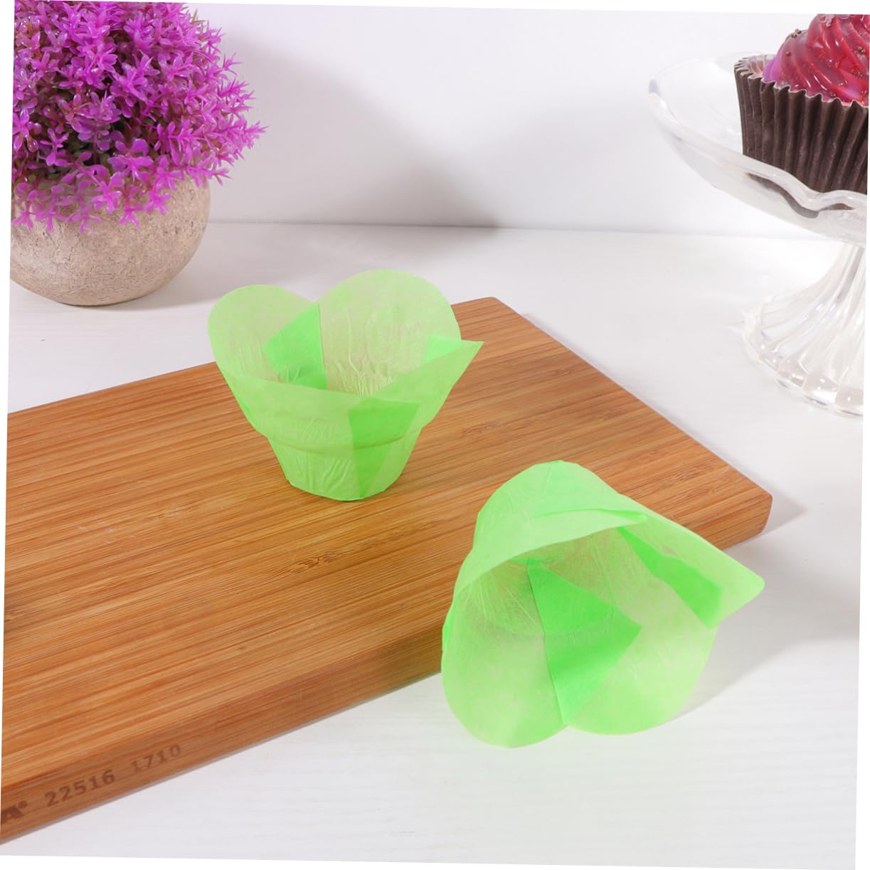300piezas Envolturas De Forma De Verde Bodas y Celebraciones Retener La y Un Horneado