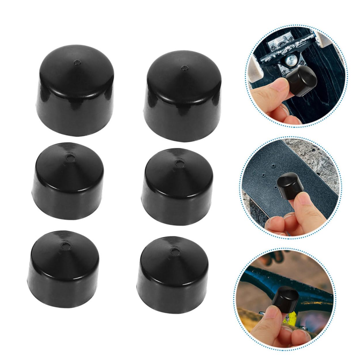 Pivot Cups Accessoire De Skateboard 6 Pièces Bagues De Skateboard Coupelles pour Pivot Cups De Remplacement