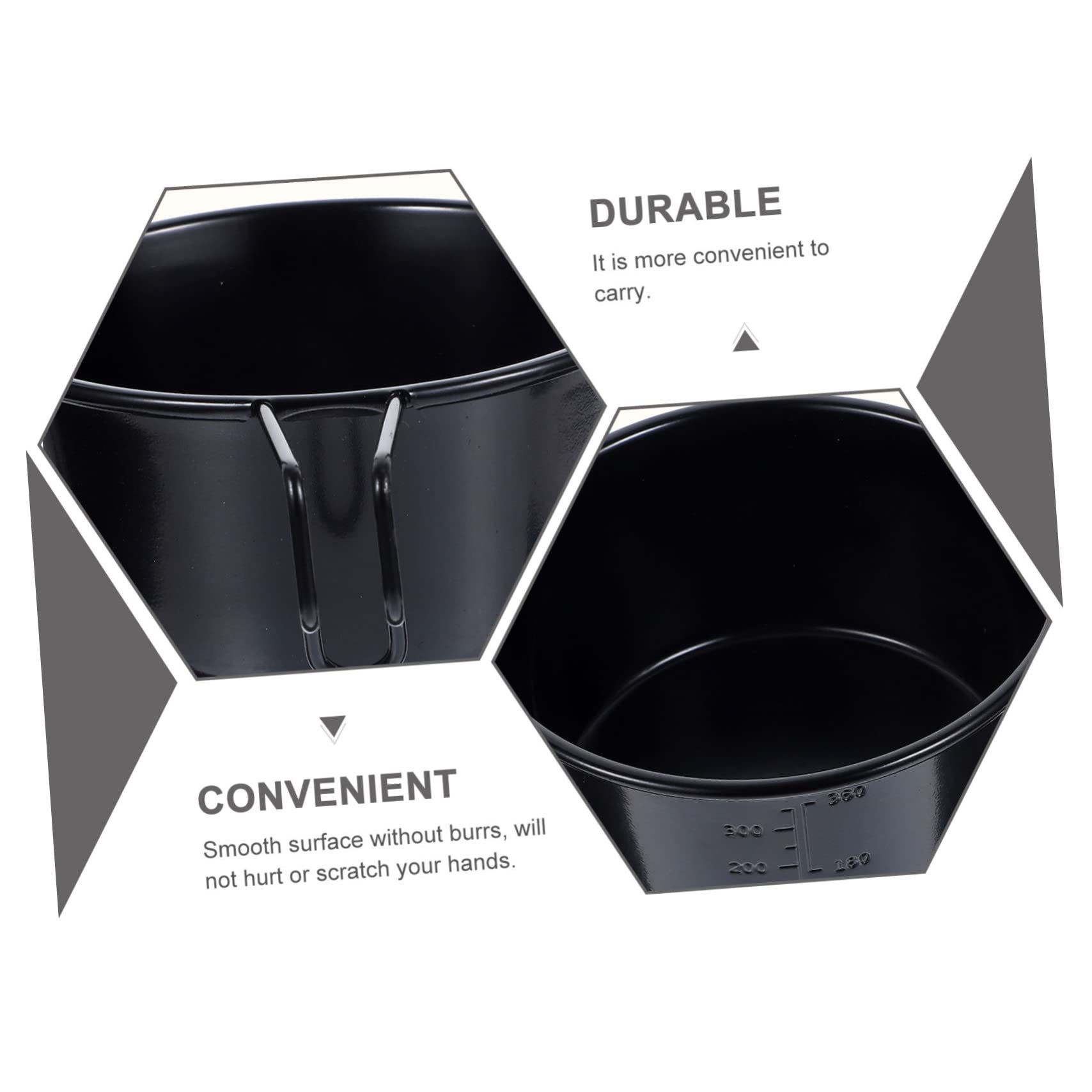 BESPORTBLE 2pcs Camping Cooking Bowl Set Stainless Steel Bowls Handles Measuring for Outdoor Survival