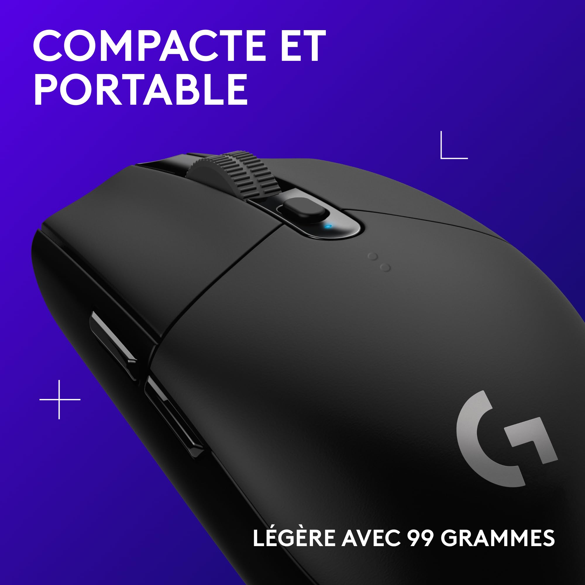 Logitech G G305 Souris Gamer sans Fil, Capteur Gaming HERO, 12 000 PPP, Ultra-Léger, 6 Boutons Programmables, Batterie Longue Durée, Mémoire Intégrée, Compatible avec PC/Mac - Noire