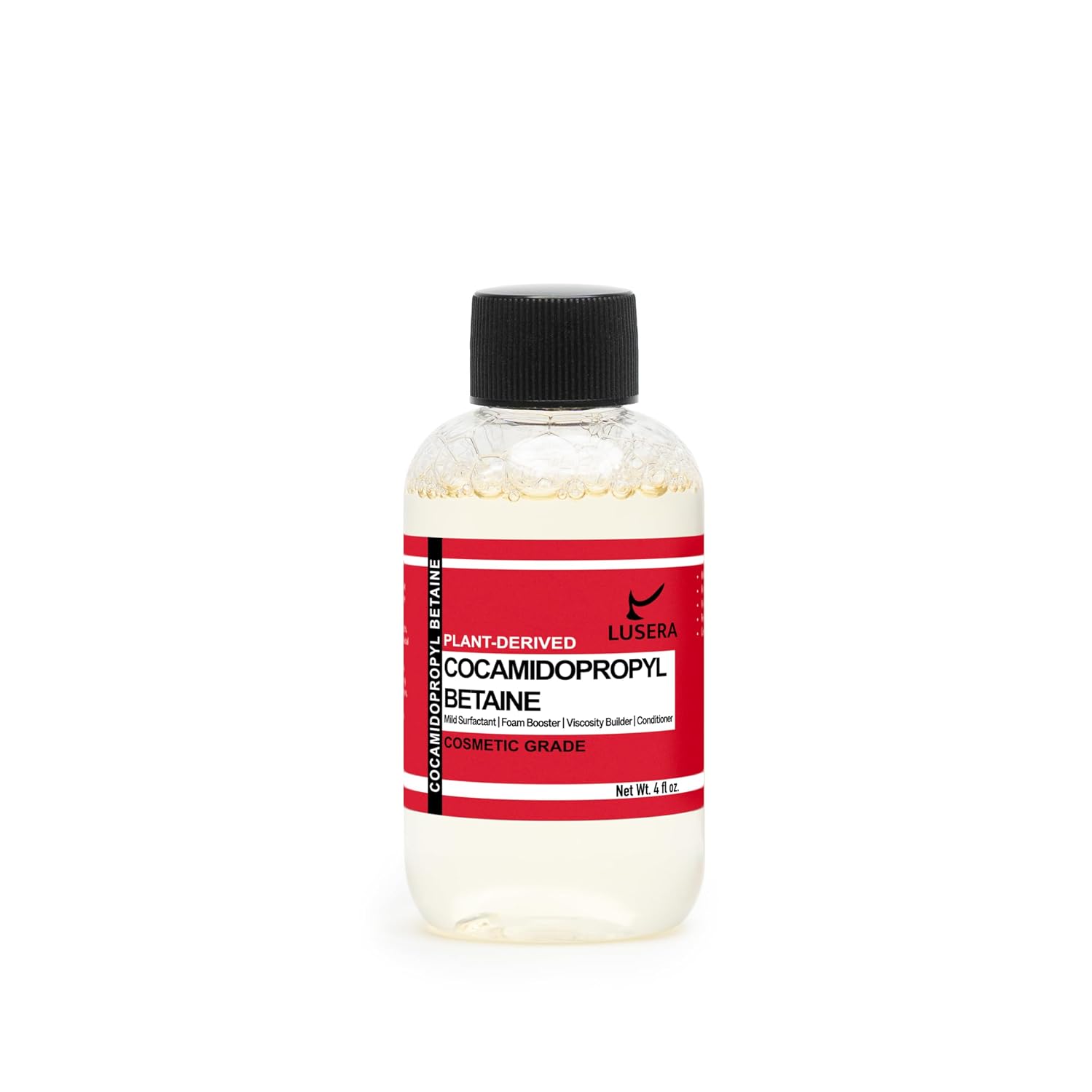Cocamidopropyl Betaine Surfactant (CAPB) 4 fl oz, Cosmetic Grade Amphoteric Co-Surfactant, Coconut-Derived Foam Booster, Viscosity Builder & Irritation Reducer for Shampoo, Body Wash