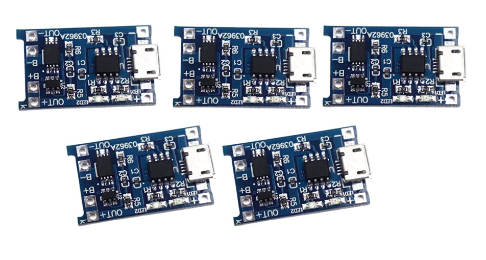 ESPtronics (5 Pcs) TP4056 Charging Module 18650 Lithium+Protection Dual Functions with USB-picture-21