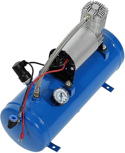 Miniatura 4 de Compresor de aire de 150 PSI 12V con tanque de 6L - Bomba de inflado de neumáticos portátil para neumáticos de camión, RV y remolque