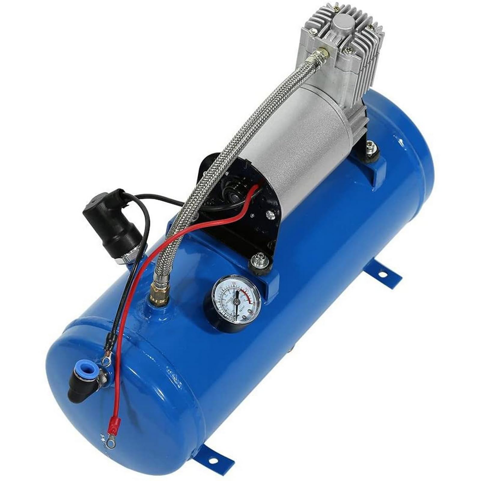 Haofy Sprężarka Powietrza 150 Psi, Pompa do Pompowania Opon 12 V z Wbudowanym Zabezpieczeniem Temperaturowym i Zbiornikiem o Pojemności 6 Litrów, do Opon Pojazdów Ciężarowych RV