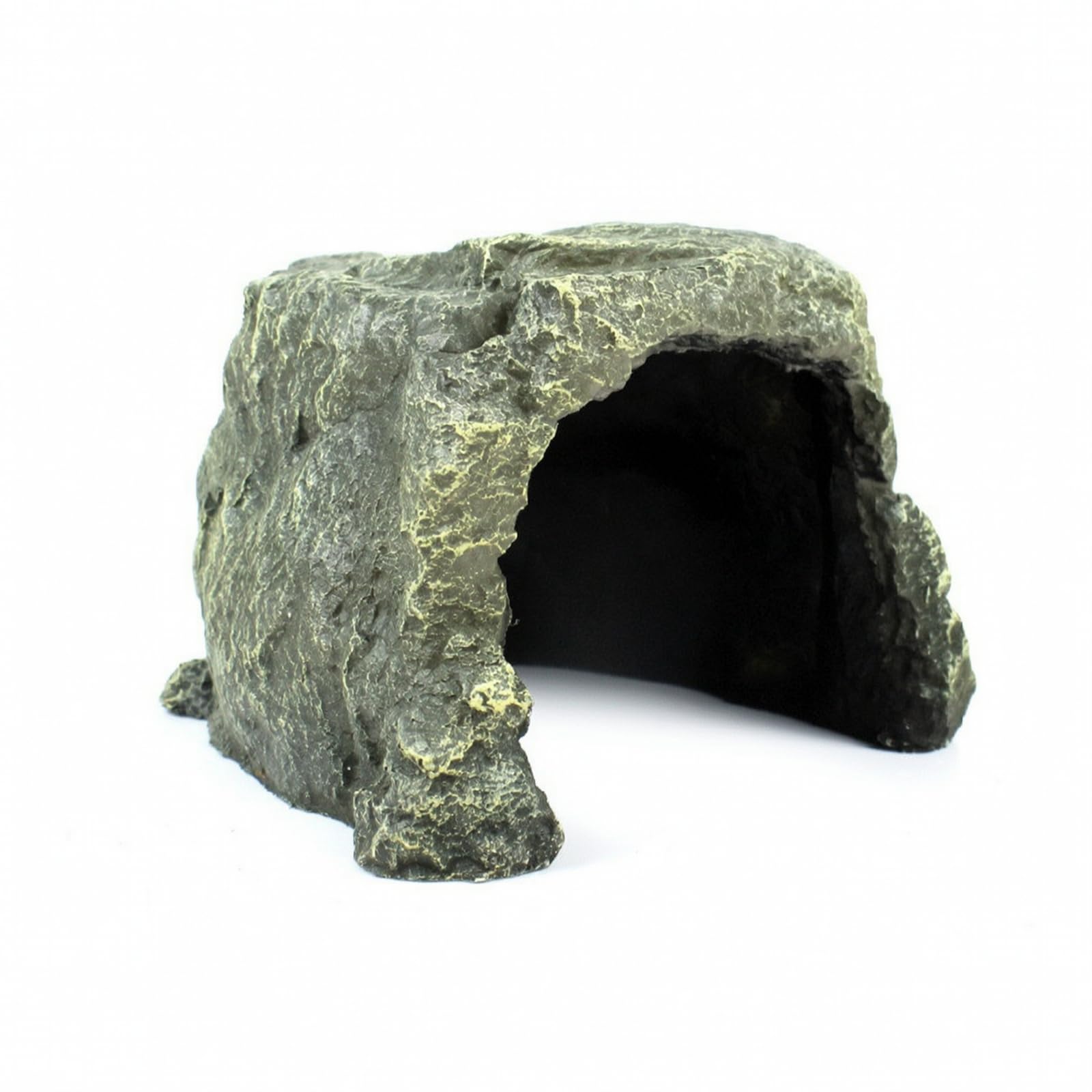 Qianly Grotta Decorativa con Base Stabile Basso Profilo Grotta di Roccia Simulata Facile da Posizionare per Terrario