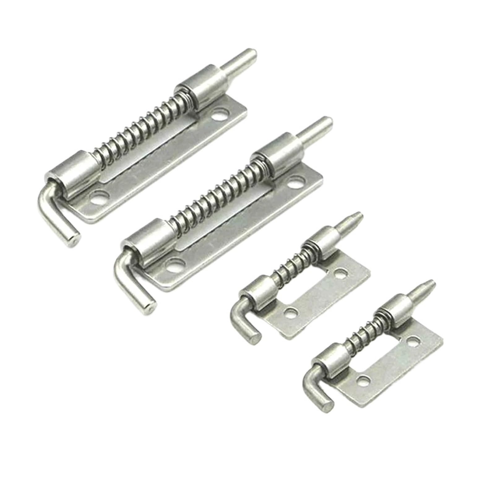 2pcs Spring Loaded Latches Barrel Bolt Latch Hasp Staple Gate Lock Door Cabinet Hinges