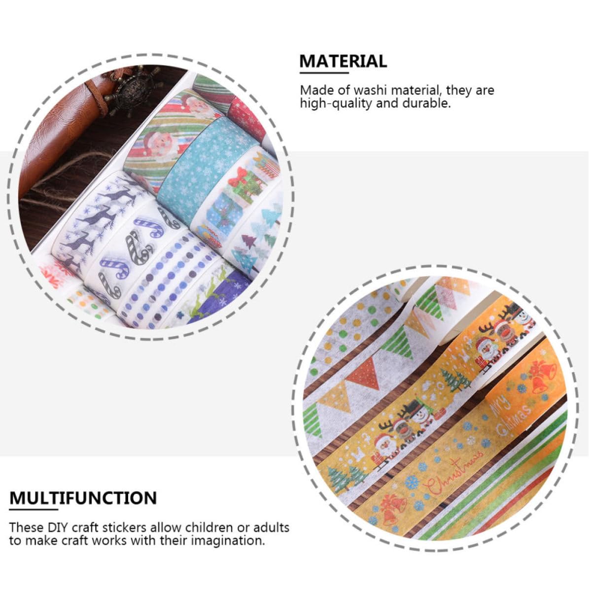 BESPORTBLE 96 Rollos Cinta Washi Navideña Creativa para Manualidades,