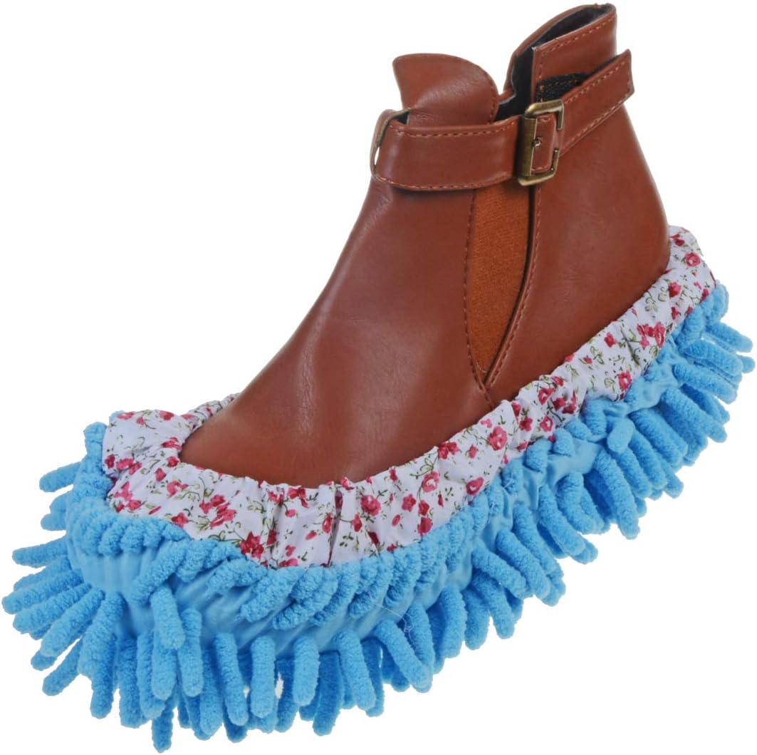Cleaning Shoes Slippers Cleaning Floor Cleaning Shoe Slipper Genie Microfiber Chenille Elastic Mop Slippers for Women Men