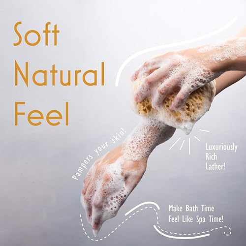 Miniatura 5 de myHomeBody Esponja de baño de alta calidad esponja de espuma para lufa esponja corporal para ducha tamaño grande mucha espuma curva paquete de 3