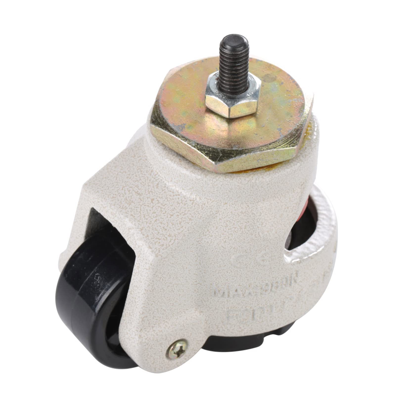 4 Pezzi GD-40S Rotelle Industriali con Stelo Filettato per Regolazione del Livello per Carichi Pesanti Nylon MC Metallo