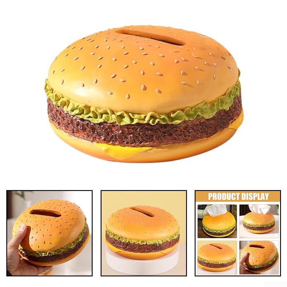 Boîte à Mouchoirs Déco Hamburger Boîte à Mouchoirs Amusante Avec