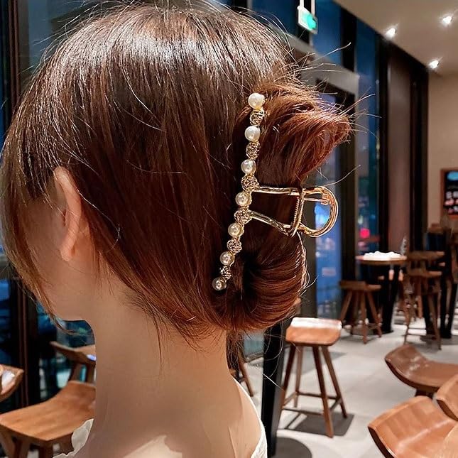 Pince perle luxueuse en métal résistant pour sublimer les chignons