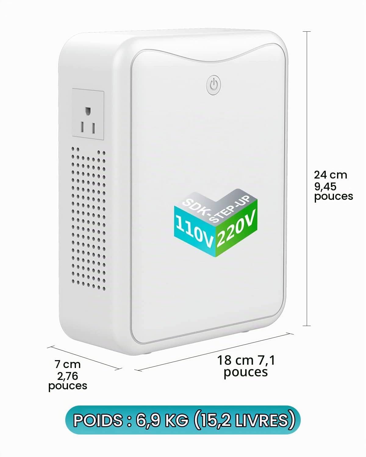 ZHENGXI ELECTRIC 3000W 230v vers 110v Convertisseur de tension USA ，Step Down Transformer Voltage Converter 220v-240v to 110v-120v