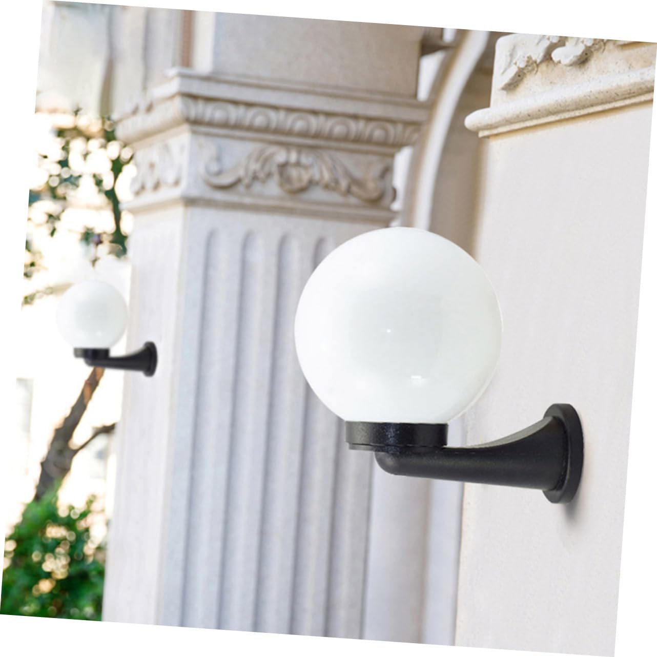 Garneck Paralume Sferico in Acrilico 12 Pollici per Esterni Copertura Antiurto per Lampioni e Applique da Parete Protezione Lampadina Patio