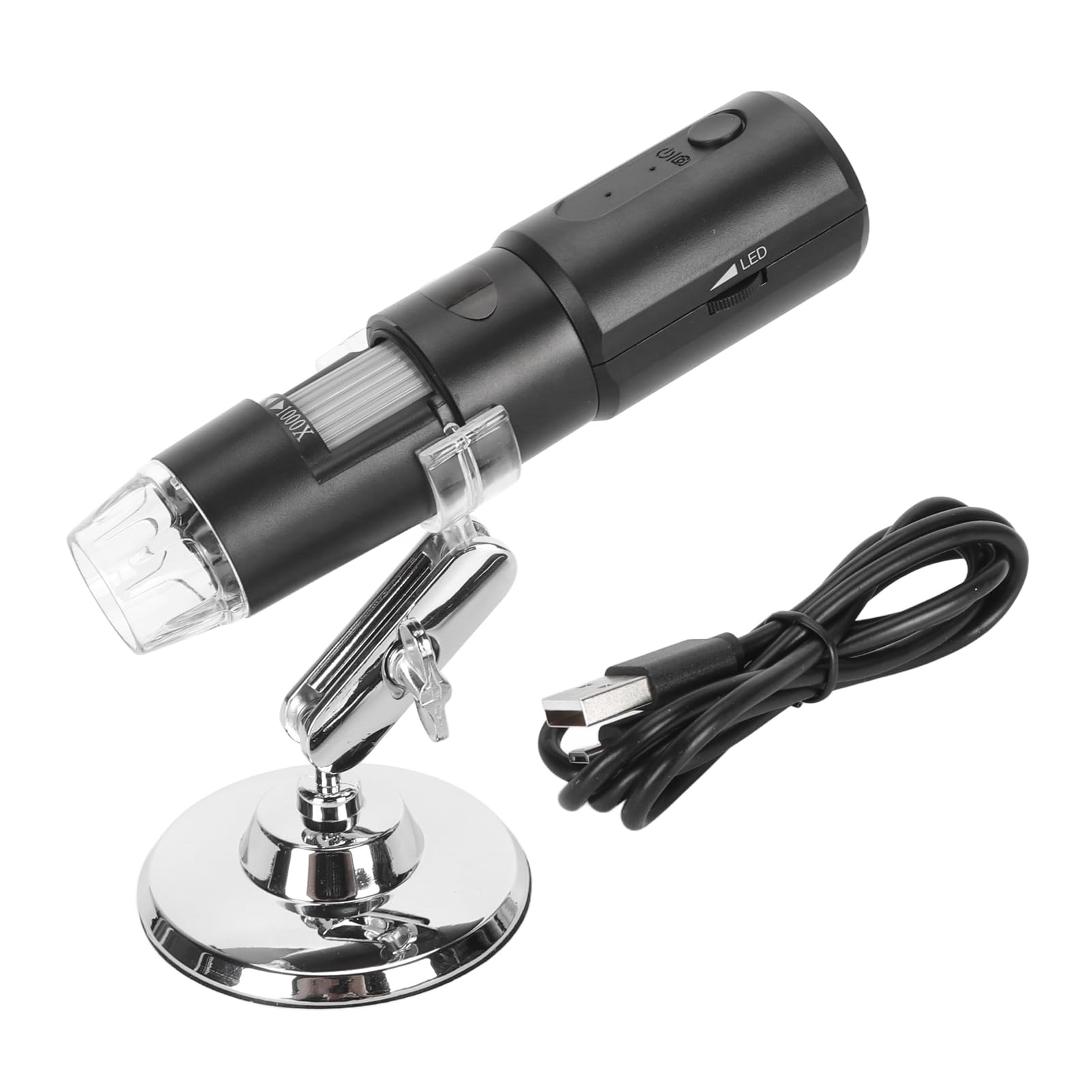 Microscopio Digital Inalámbrico 50X-1000X, WiFi Portátil Mini USB Microscopio Cámara Lupa para Teléfono y Computadora, para Placa de Circuito Electrónico del Cuero Cabelludo