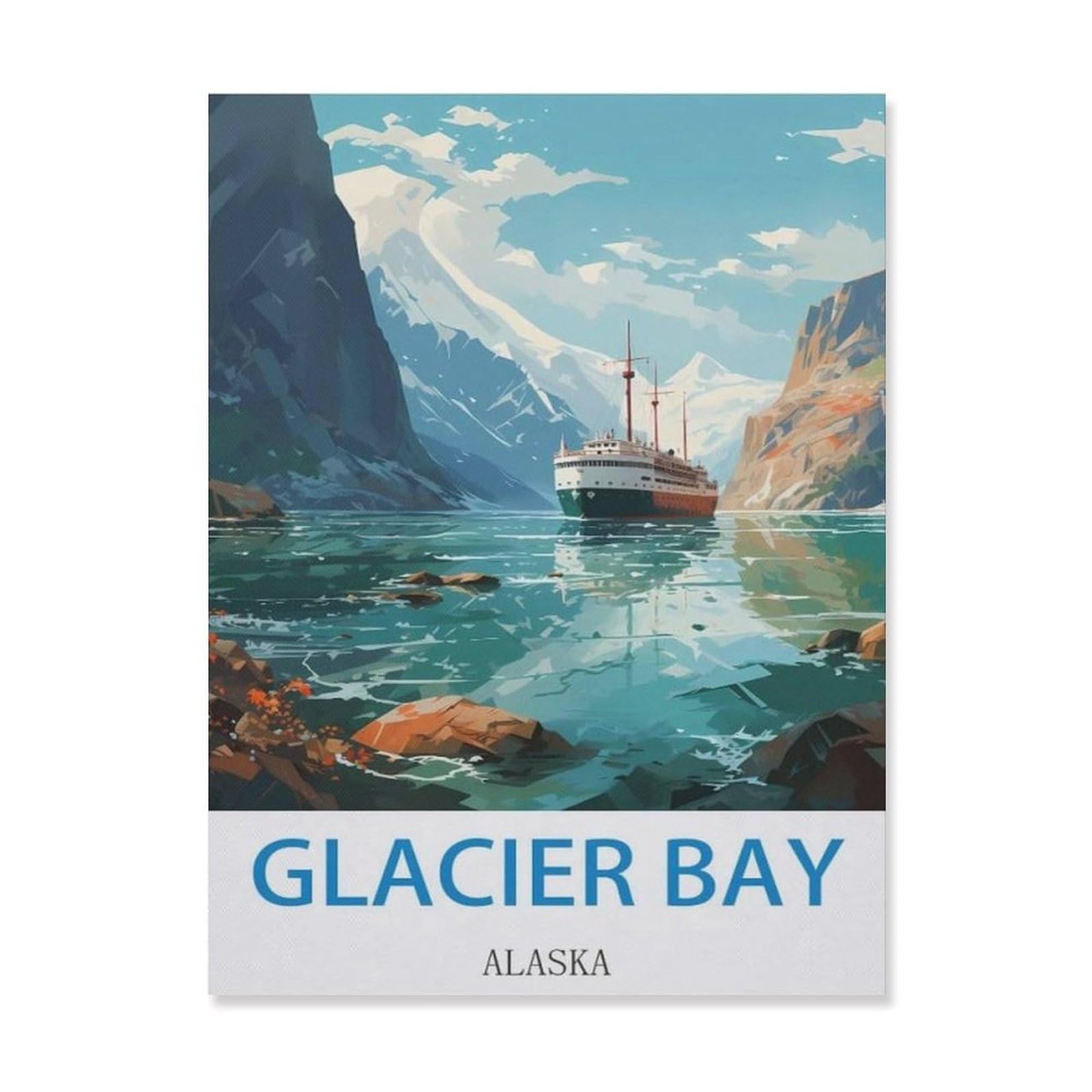 Metal Signs，Glacier Bay Alaska(30x40cm）